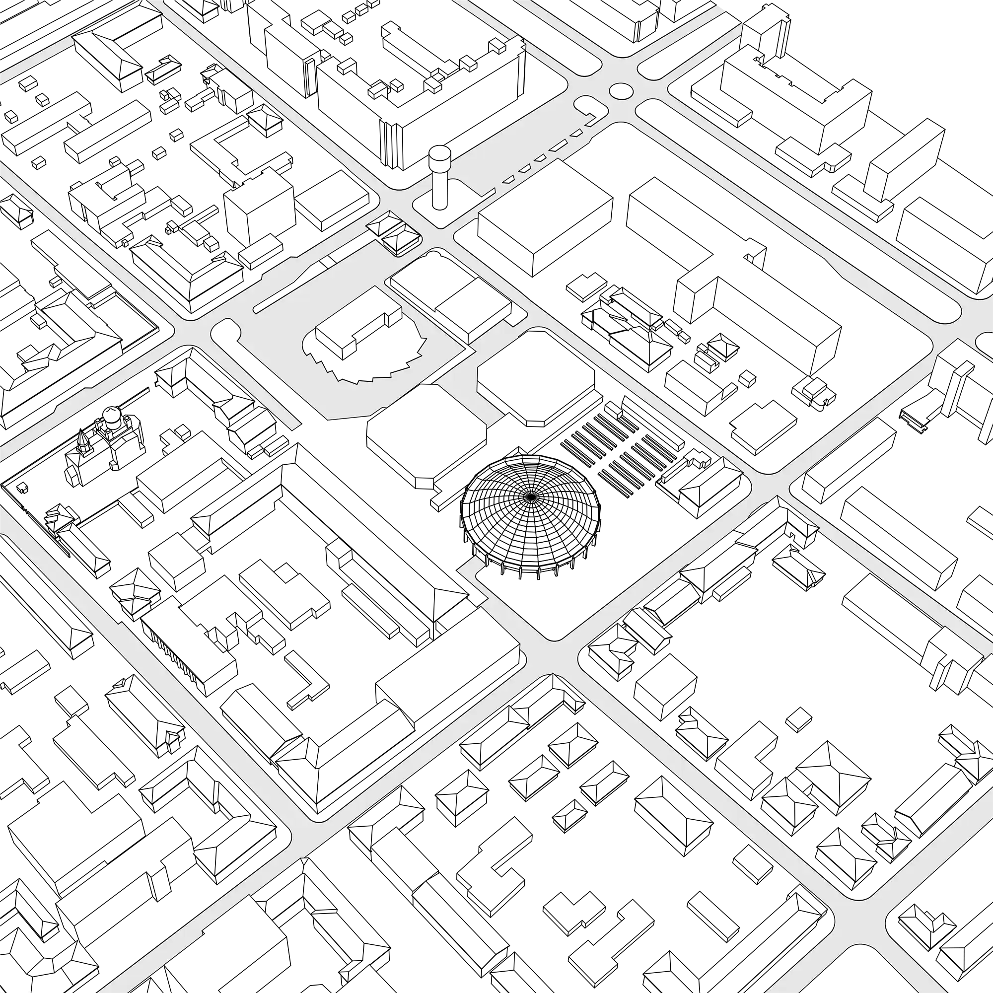 Design diagram 3 for The Dual Square, Brest, Belarus.